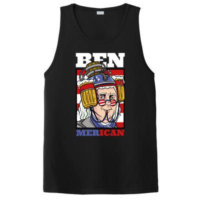 4th Of July Independence Day Ben Drankin Merica Funny Gift PosiCharge Competitor Tank