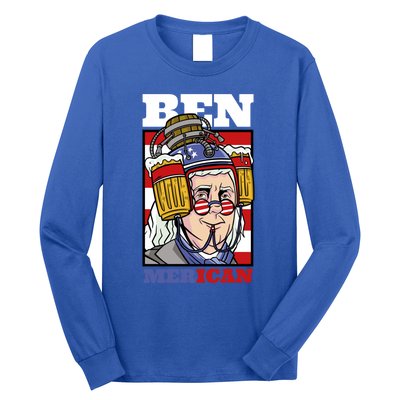 4th Of July Independence Day Ben Drankin Merica Funny Gift Long Sleeve Shirt