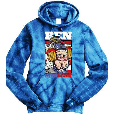 4th Of July Independence Day Ben Drankin Merica Funny Gift Tie Dye Hoodie