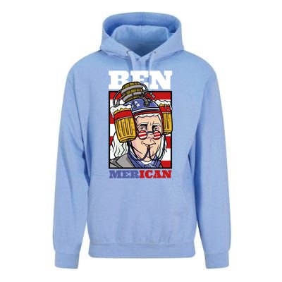 4th Of July Independence Day Ben Drankin Merica Funny Gift Unisex Surf Hoodie