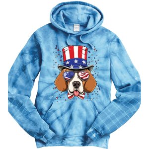 4th Of July Patriotic Beagle American USA Flag Beagle Lovers Tie Dye Hoodie