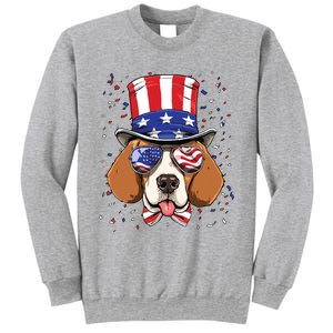 4th Of July Patriotic Beagle American USA Flag Beagle Lovers Sweatshirt