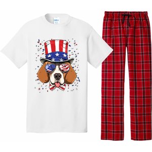 4th Of July Patriotic Beagle American USA Flag Beagle Lovers Pajama Set