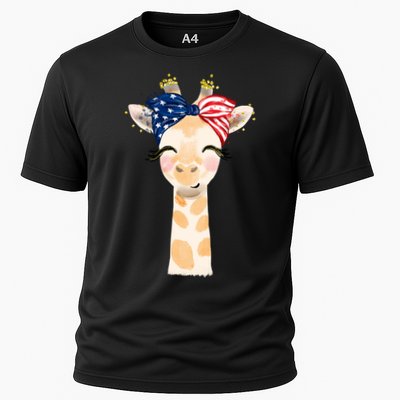4th Of July Usa Giraffe Cute Performance Shirt