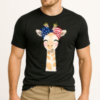 4th Of July Usa Giraffe Cute Cooling Performance Crew T-Shirt