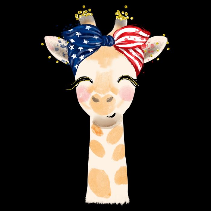 4th Of July Usa Giraffe Cute City Backpack