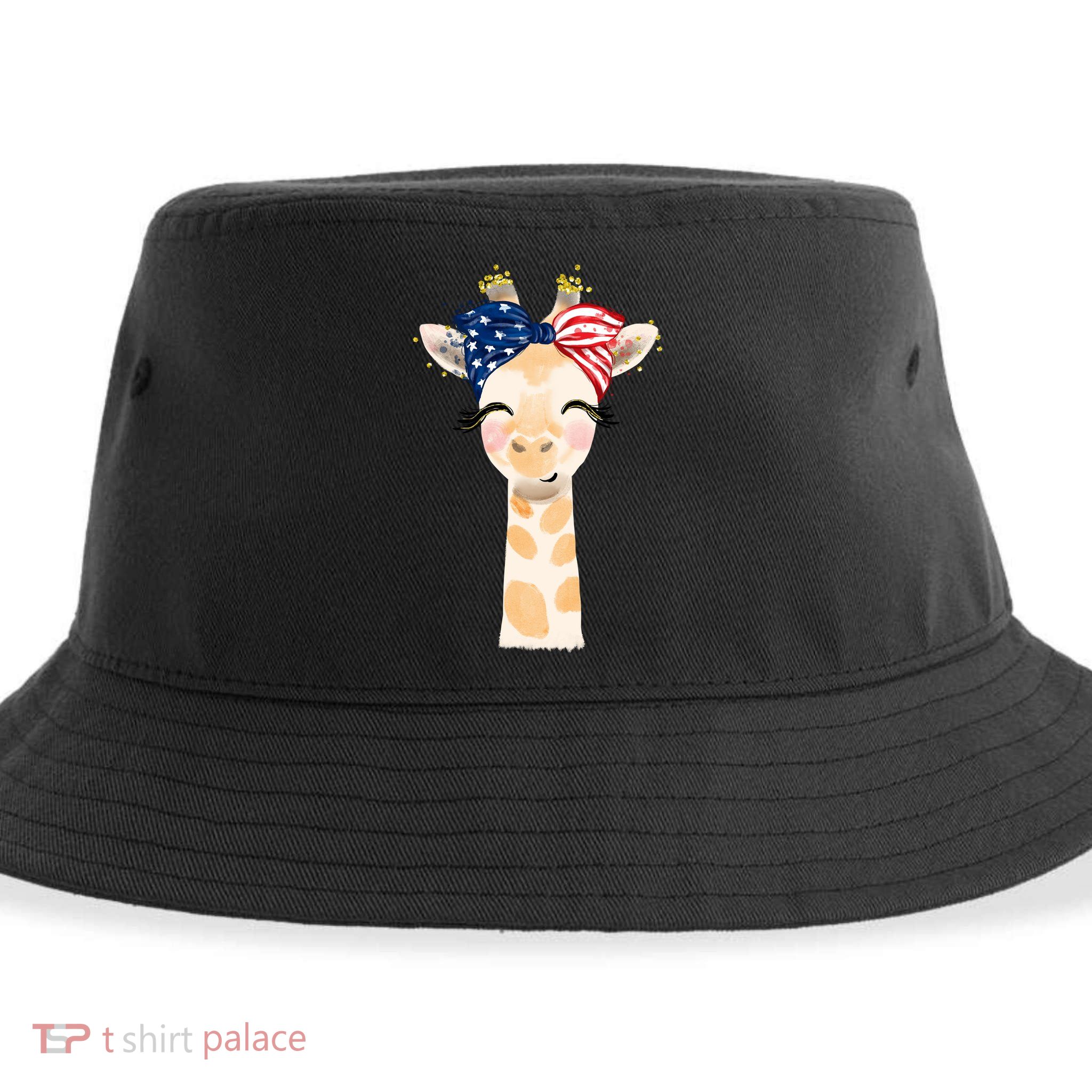 4th Of July Usa Giraffe Cute Sustainable Bucket Hat