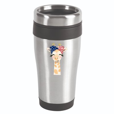 4th Of July Usa Giraffe Cute 16oz Travel Tumbler