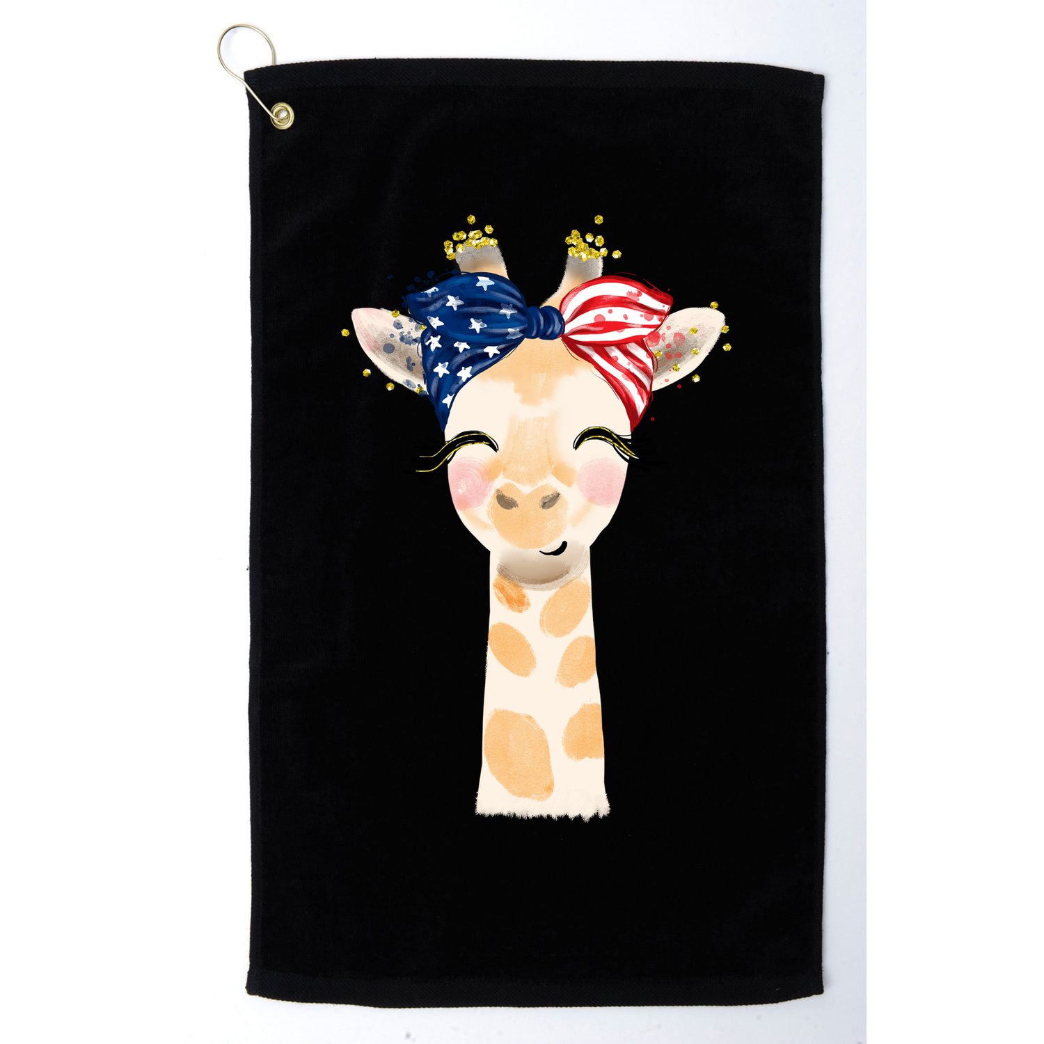 4th Of July Usa Giraffe Cute Golf Towel