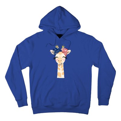 4th Of July Usa Giraffe Cute Hoodie