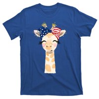 4th Of July Usa Giraffe Cute T-Shirt