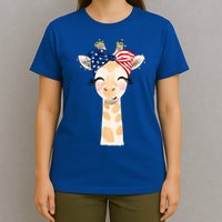 4th Of July Usa Giraffe Cute T-Shirt