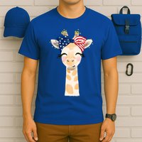 4th Of July Usa Giraffe Cute T-Shirt