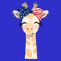 4th Of July Usa Giraffe Cute T-Shirt