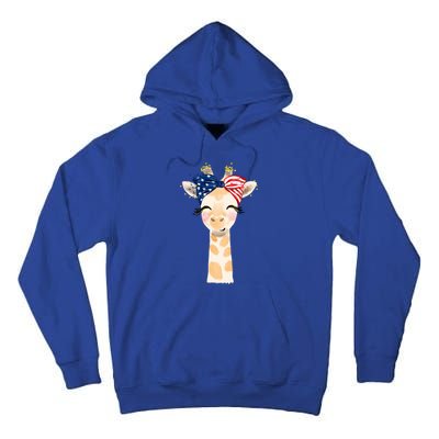 4th Of July Usa Giraffe Cute Tall Hoodie