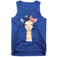4th Of July Usa Giraffe Cute Tank Top