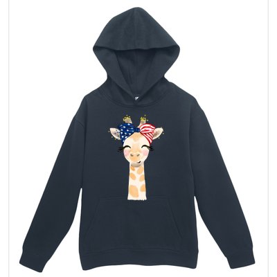 4th Of July Usa Giraffe Cute Urban Pullover Hoodie