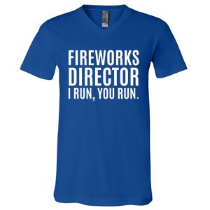 4th Of July Cute Gift Fireworks Director Gift V-Neck T-Shirt