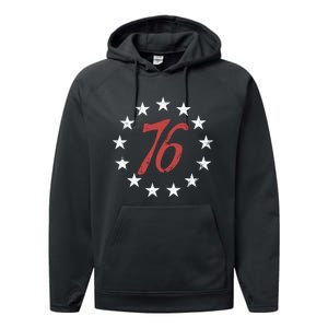 4th Of July The Spirit 76 Performance Fleece Hoodie