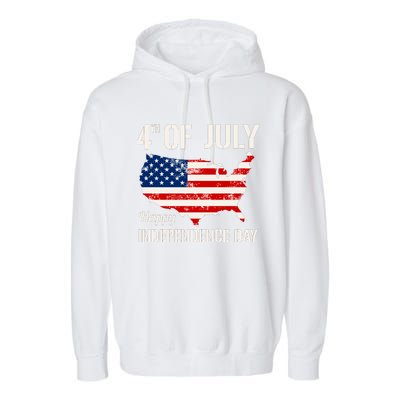 4th Of July Independence Day Celebration Graphic Garment-Dyed Fleece Hoodie