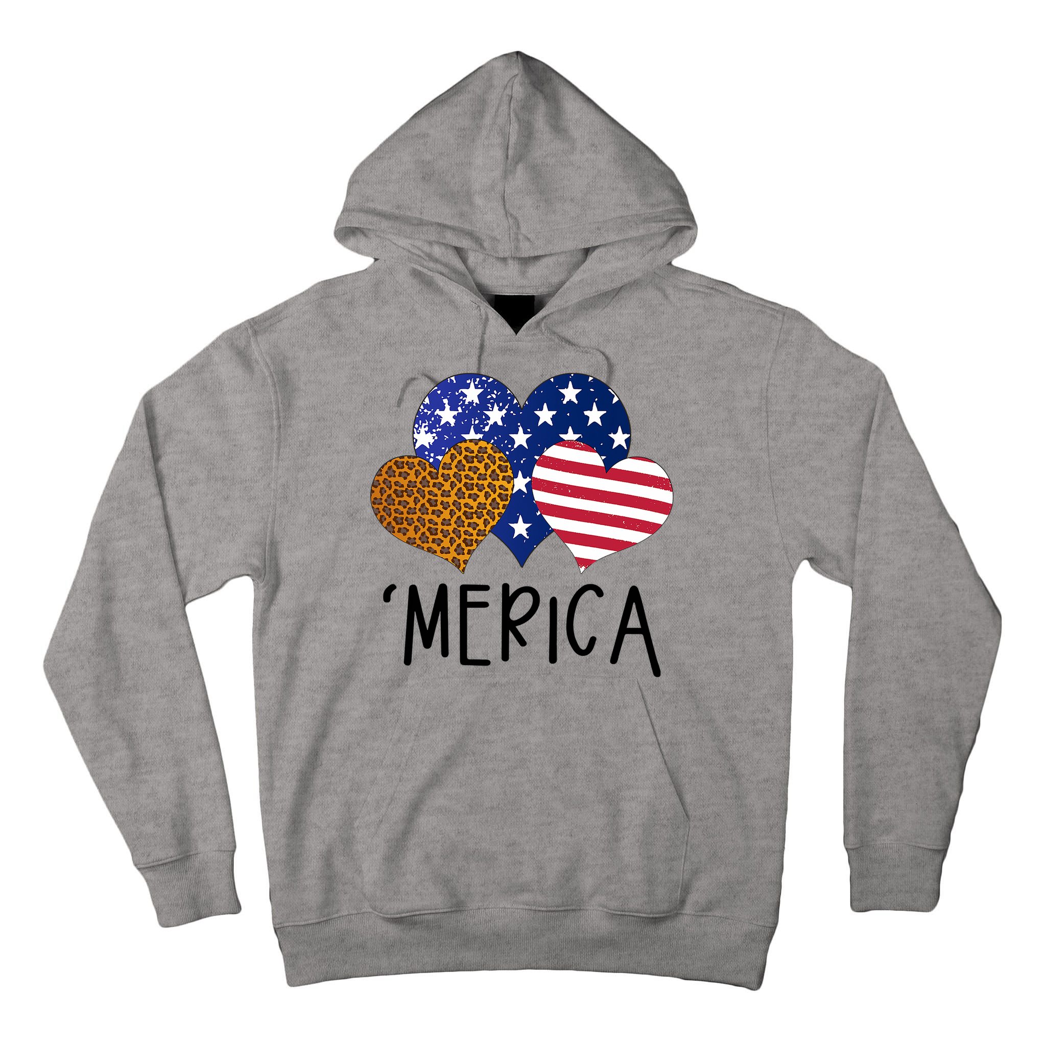 4th Of July Merica Heart USA American Flag Patriotic Tall Hoodie