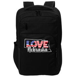 4th Of July Nebraska Us American Flag July Fourth Impact Tech Backpack