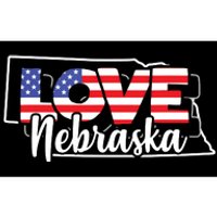 4th Of July Nebraska Us American Flag July Fourth Bumper Sticker