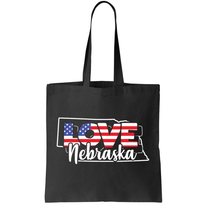 4th Of July Nebraska Us American Flag July Fourth Tote Bag