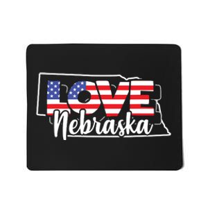 4th Of July Nebraska Us American Flag July Fourth Mousepad