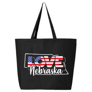 4th Of July Nebraska Us American Flag July Fourth 25L Jumbo Tote