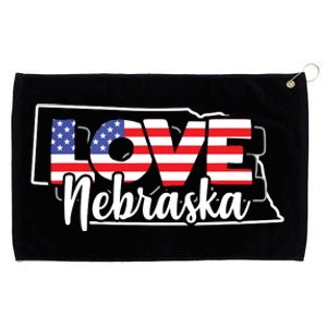 4th Of July Nebraska Us American Flag July Fourth Grommeted Golf Towel