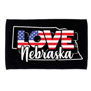 4th Of July Nebraska Us American Flag July Fourth Microfiber Hand Towel