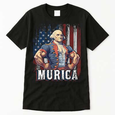 4th Of July Patriotic Funny George Washington July 4th Tall T-Shirt