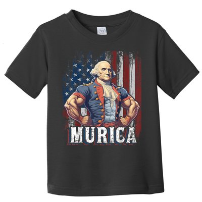 4th Of July Patriotic Funny George Washington July 4th Toddler T-Shirt