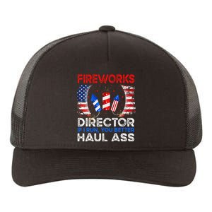 4th of July Fireworks Director If I Run You Run Funny Yupoong Adult 5-Panel Trucker Hat