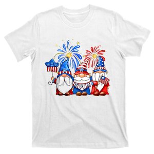 4th Of July American Gnomes Celebrating Independence Day T-Shirt