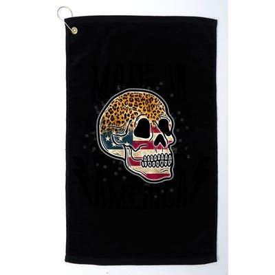 4th Of July Usa Flag Leopard Skull Sunflower America Great Gift Golf Towel