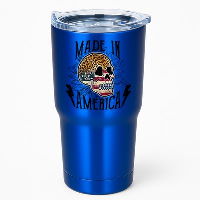 4th Of July Usa Flag Leopard Skull Sunflower America Great Gift Tumbler