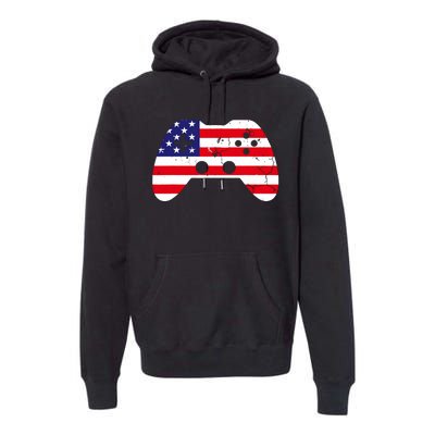 4th Of July T Video Game Gamer Usa Premium Hoodie