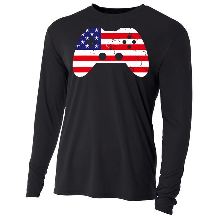 4th Of July T Video Game Gamer Usa Cooling Performance Long Sleeve Crew