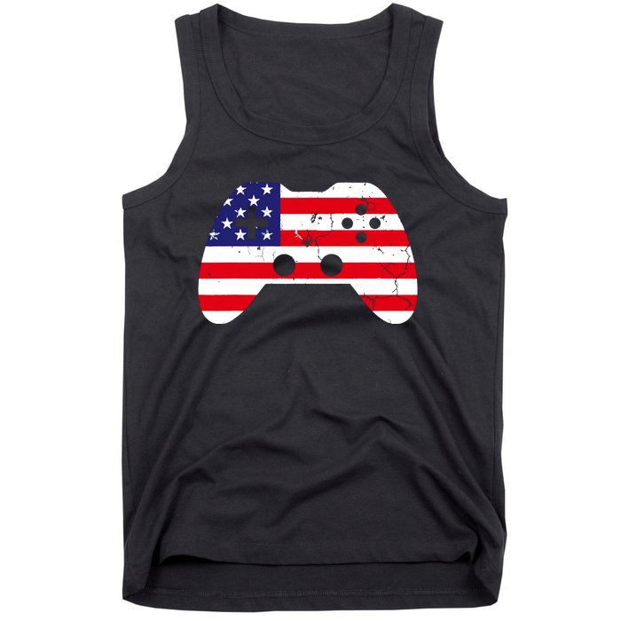 4th Of July T Video Game Gamer Usa Tank Top