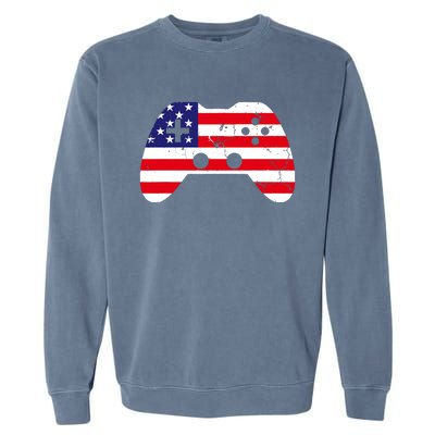 4th Of July T Video Game Gamer Usa Garment-Dyed Sweatshirt