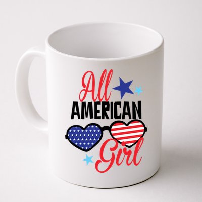 4th Of July All American Girl Glasses American Flag Mug