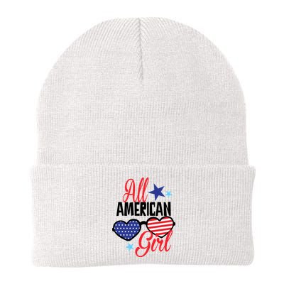 4th Of July All American Girl Glasses American Flag Beanie