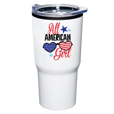 4th Of July All American Girl Glasses American Flag Tumbler