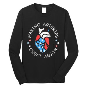 4th Of July Cardiac Nurse Making Arteries Great Again Long Sleeve Shirt