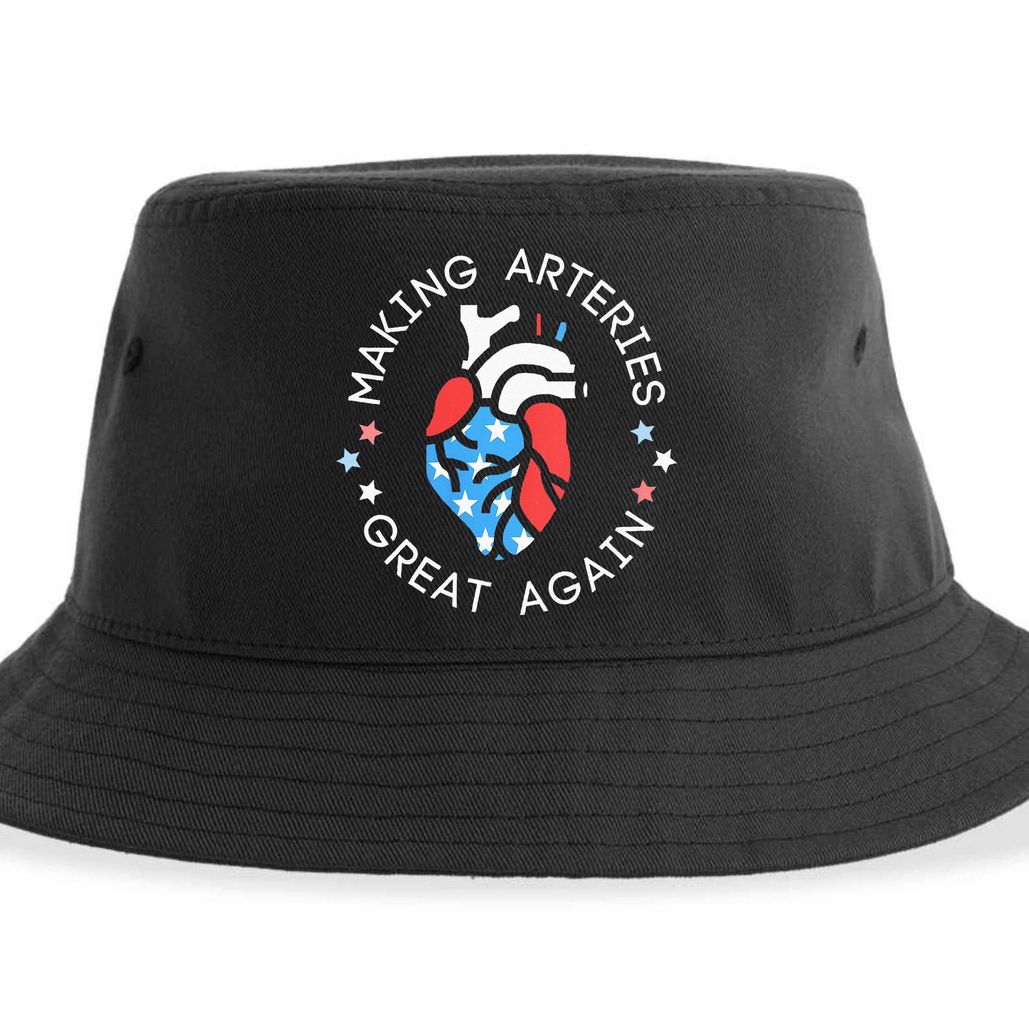 4th Of July Cardiac Nurse Making Arteries Great Again Sustainable Bucket Hat