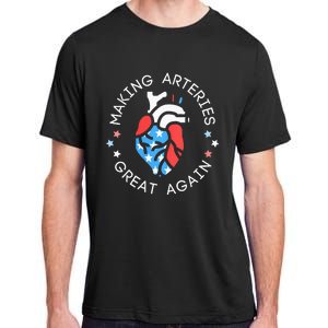 4th Of July Cardiac Nurse Making Arteries Great Again Adult ChromaSoft Performance T-Shirt