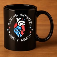 4th Of July Cardiac Nurse Making Arteries Great Again 11oz C Handle Ceramic Mug