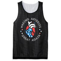 4th Of July Cardiac Nurse Making Arteries Great Again Mesh Reversible Basketball Jersey Tank